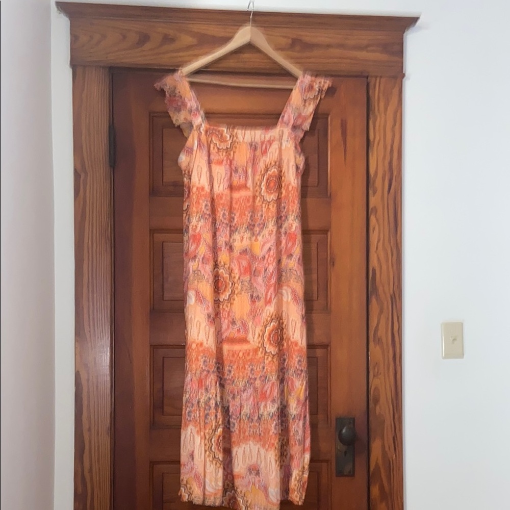 Knox Rose Orange and Pink Maxi Dress